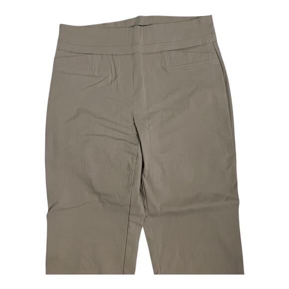 Renuar Womens Stretch Capri Khaki Beige Trousers Slacks Office Career 4 - Picture 2 of 6